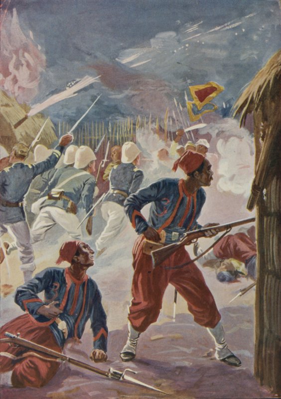 Fångst av Son Tay av fransmännen, Tonkin, 1884 av English School