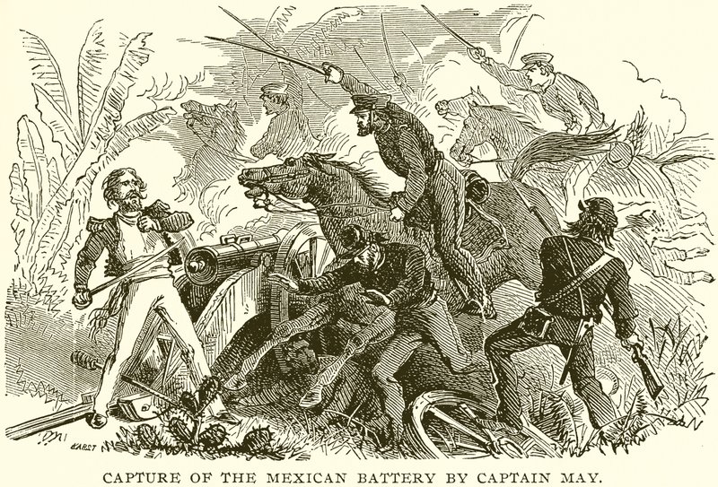 Capture of the Mexican Battery av kapten May av English School