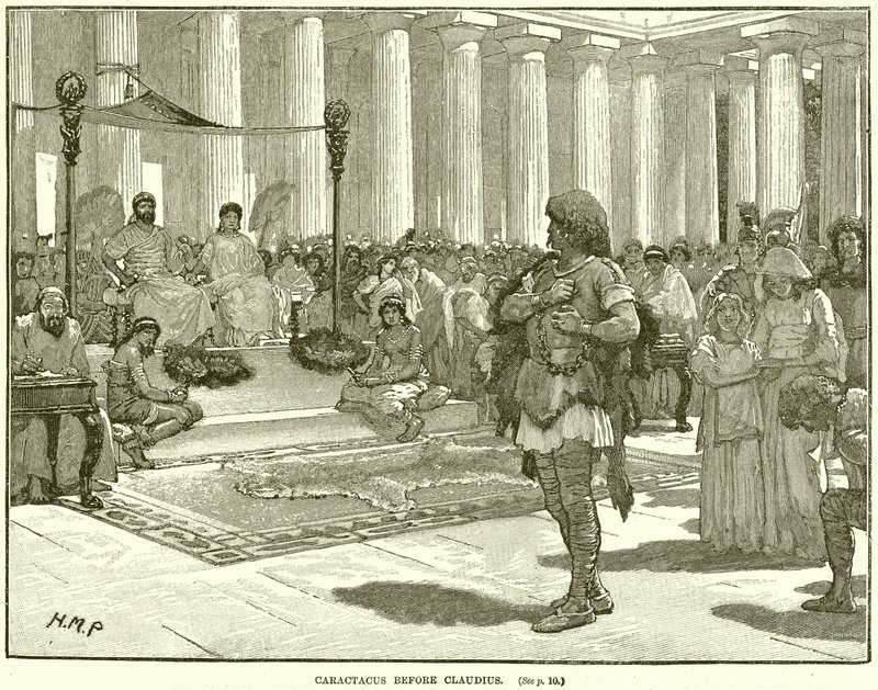Caractacus före Claudius av English School