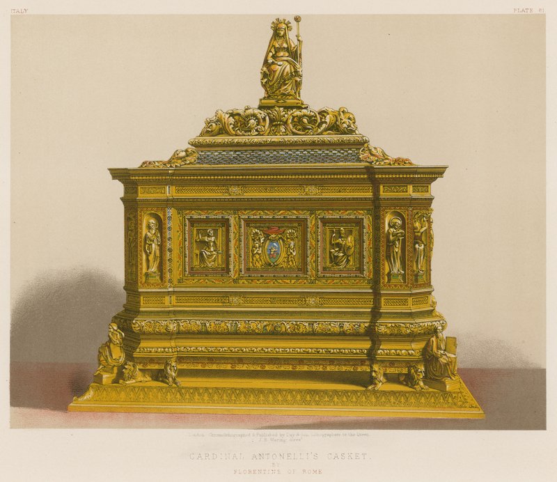 Cardinal Antonellis Casket av Florentine of Rome av English School