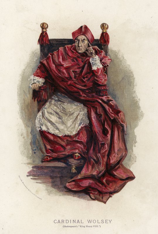Kardinal Wolsey, från Shakespeares kung Henrik VIII av English School