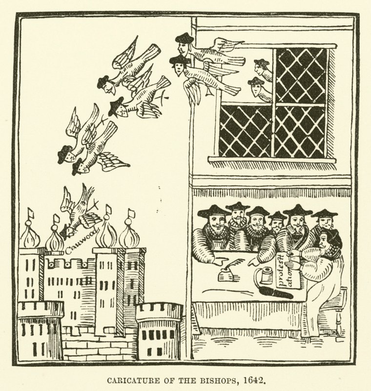 Karikatyr av biskoparna, 1642 av English School
