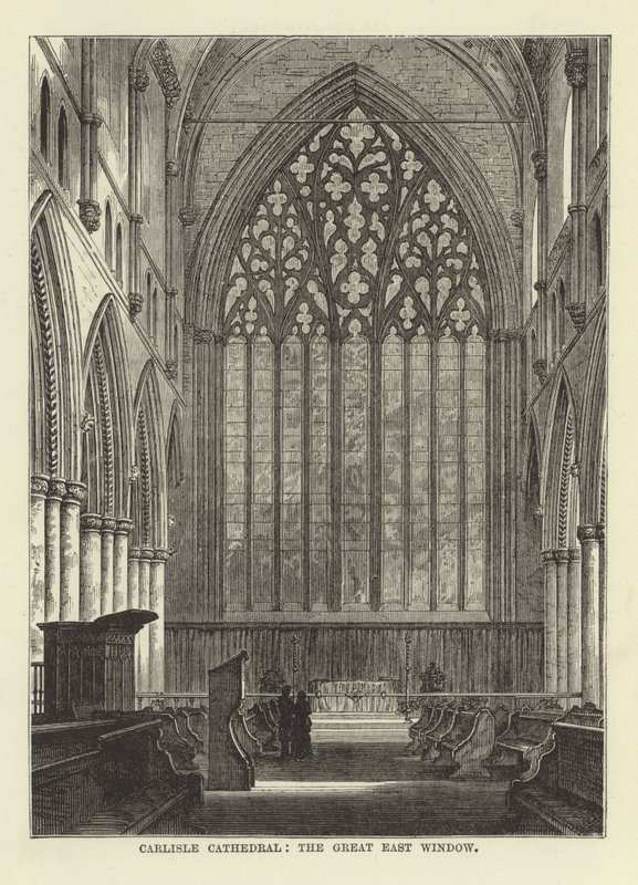 Carlisle Cathedral, det stora östfönstret av English School