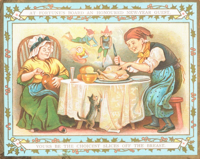 Carving Turkiet, nyårskort av English School