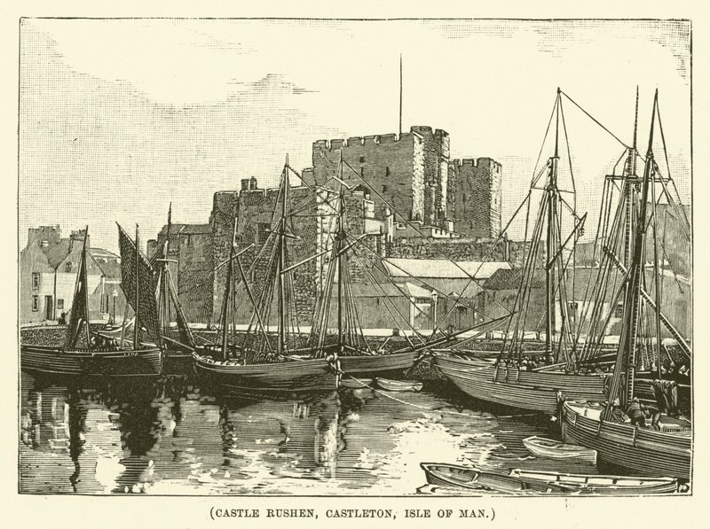 Castle Rushen, Castleton, Isle of Man (gravyr) av English School
