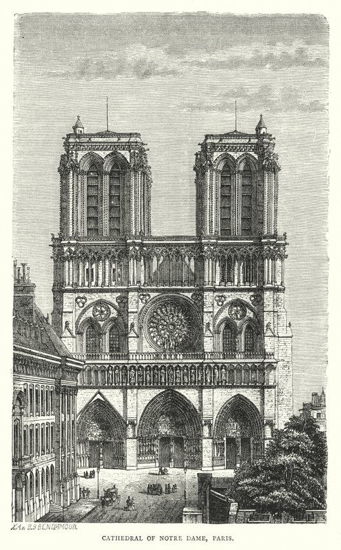 Notre Dame-katedralen, Paris (gravyr) av English School
