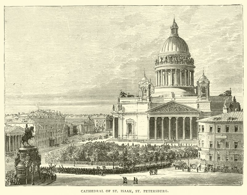 St Isaaks katedral, St Petersburg av English School