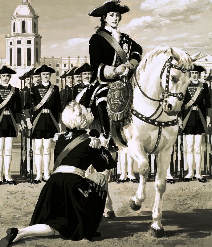 Catherine ledde ett arméuppror som störtade hennes man, tsar Peter av English School