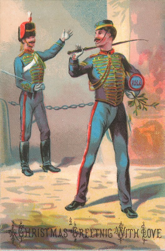 Kavalleri (militär), julkort av English School