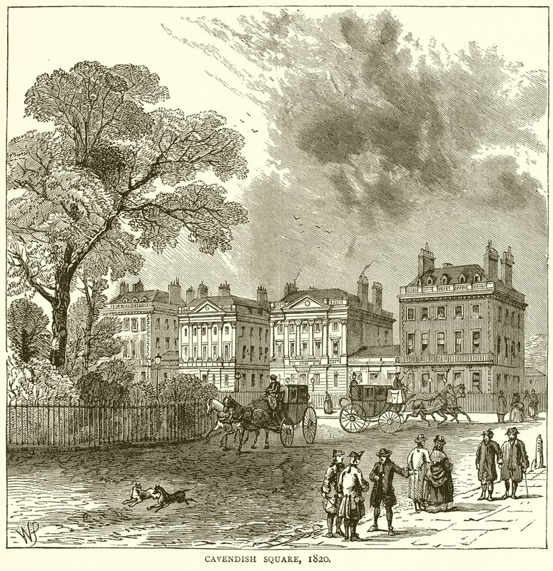 Cavendish Square, 1820 av English School