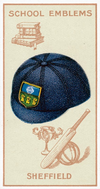 Central Secondary School for Boys, Sheffield, Yorkshire (färg litho) av English School
