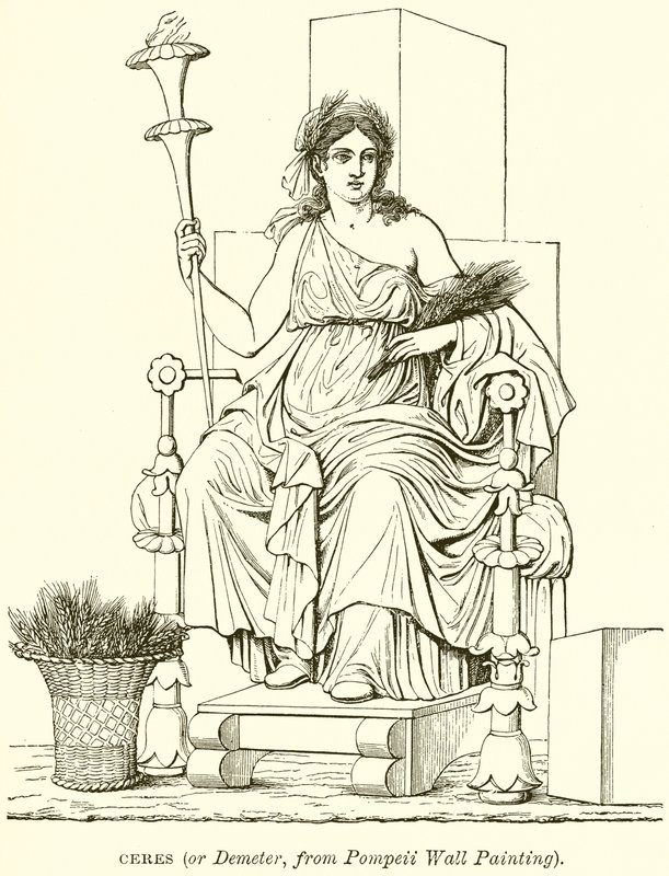 Ceres (eller Demeter, från Pompeji väggmålning) av English School