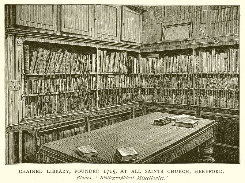 Chained Library, grundat 1715, vid All Saints Church, Hereford av English School