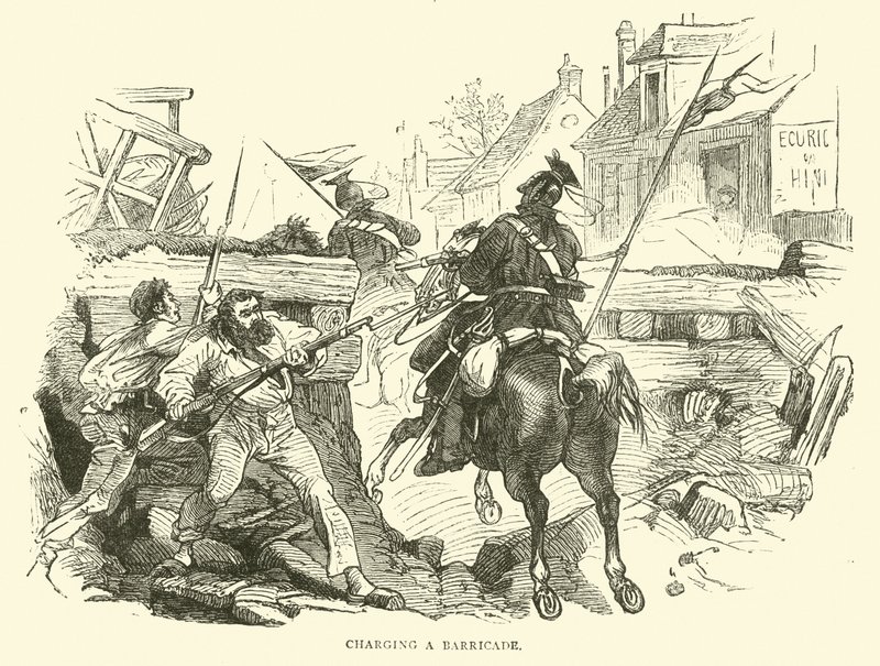 Laddar en barrikad, oktober 1870 av English School