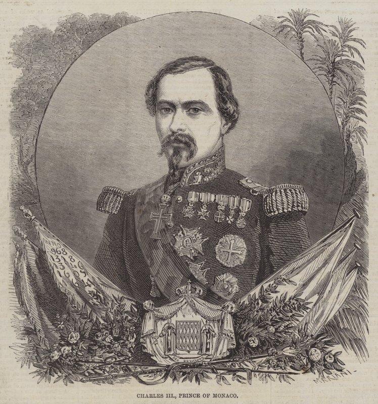Karl III, Prins av Monaco (gravyr) av English School
