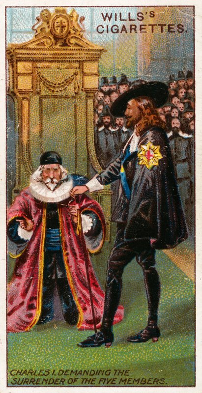 Charles I kräver att de fem medlemmarna ska överlämnas av English School