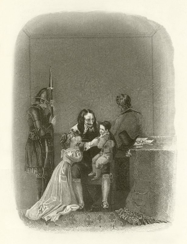 Charles I tar avsked från sina barn av English School