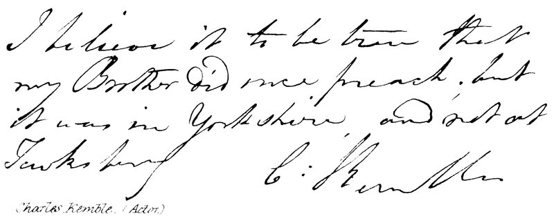 Charles Kemble, (skådespelare) av English School