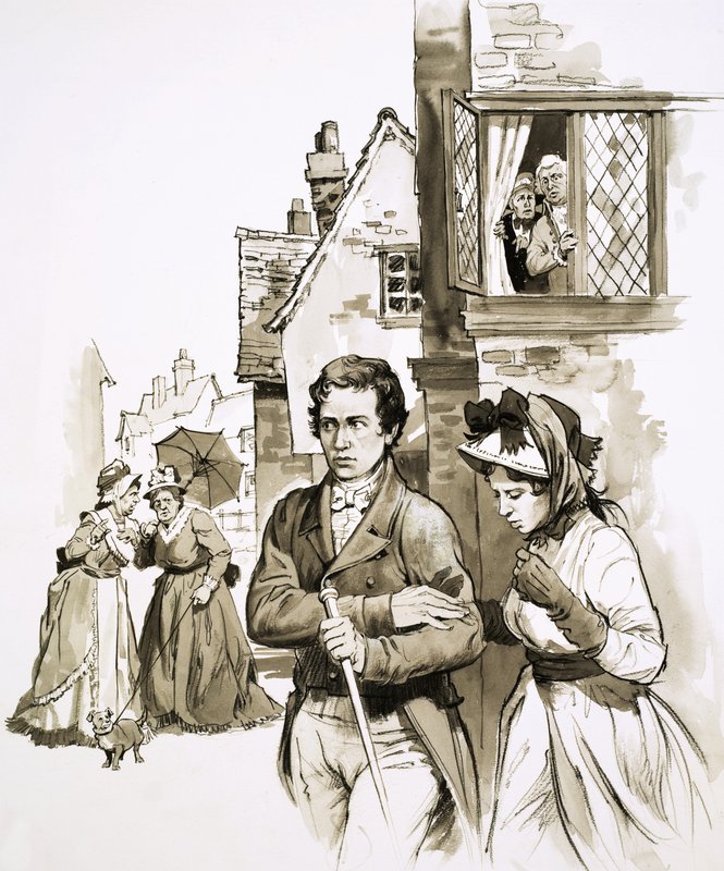 Charles Lamb och hans syster drevs från ett boende till ett annat av lokalt skvaller av English School