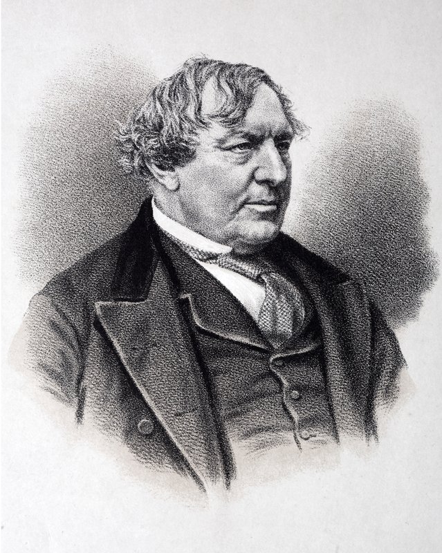 Charles Lever, irländsk romanförfattare (gravyr) av English School