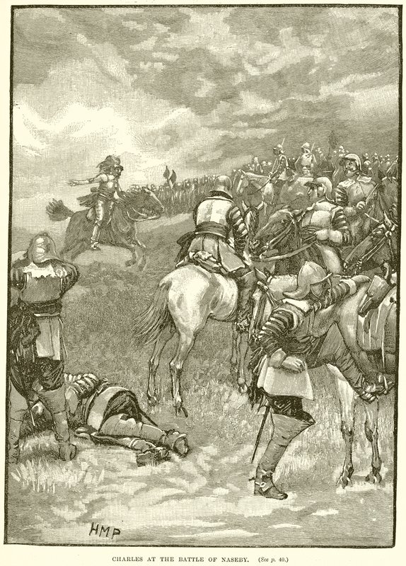 Charles i slaget vid Naseby av English School