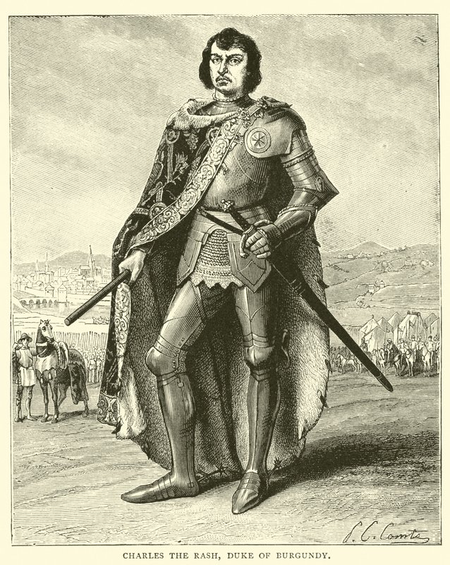 Karl den utslagna, hertig av Bourgogne av English School