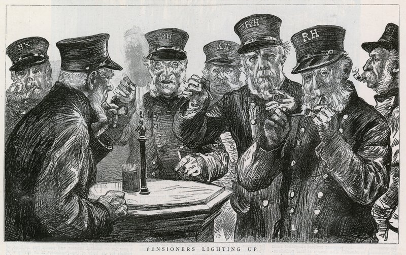 Chelsea Pensioners lyser upp av English School