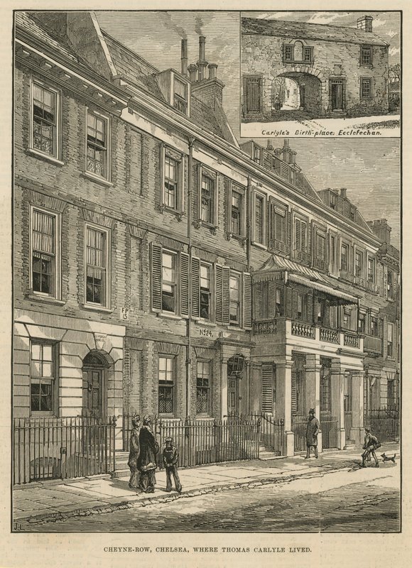 Cheyne Row där Thomas Carlyle en gång bodde av English School