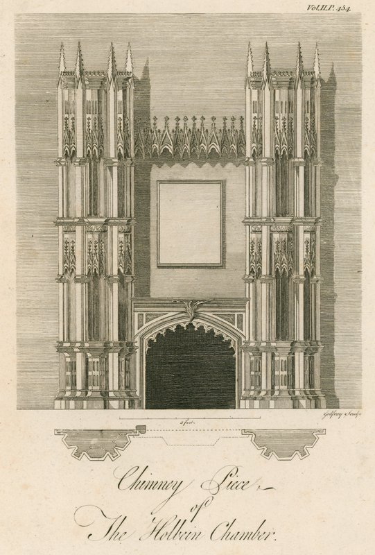 Skorsten i Kinarummet, Strawberry Hill, Twickenham, London av English School