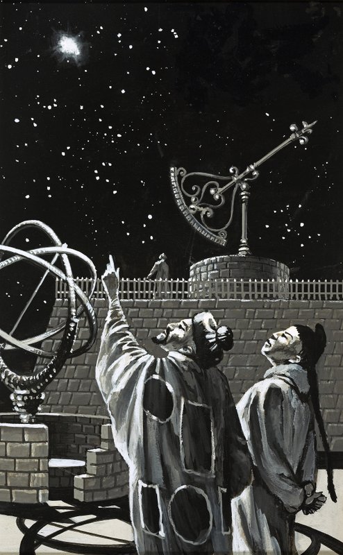 Kinesiska astronomer letar efter ett tecken på himlen av English School