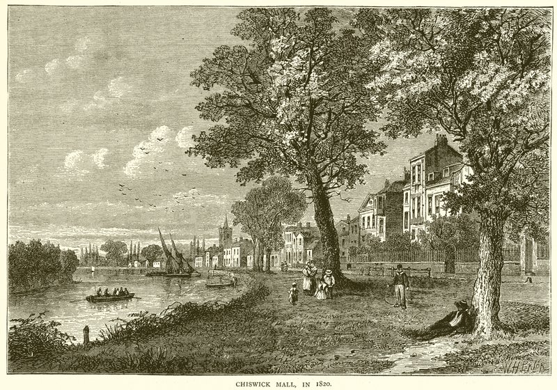 Chiswick Mall, 1820 av English School