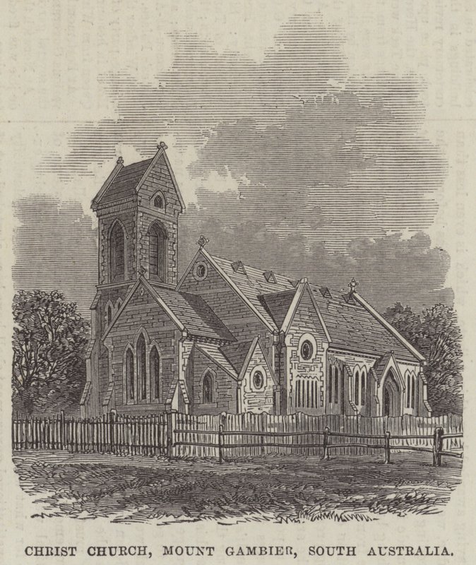 Christ Church, Mount Gambier, South Australia (gravyr) av English School