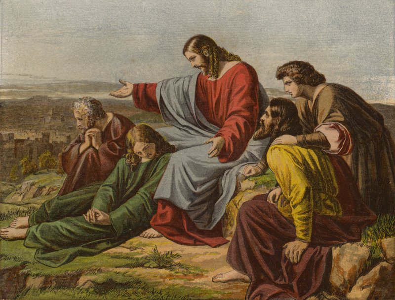 Kristus gråter över Jerusalem (chromolitho) av English School