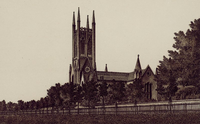 Christchurch, Cheltenham (litografi) av English School