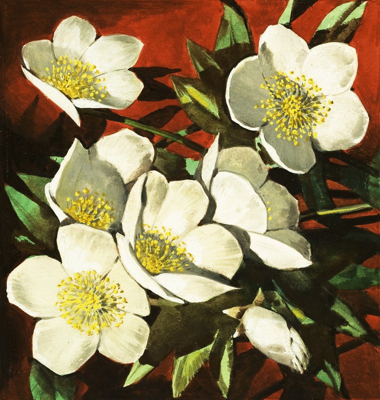 Christmas Rosesswed av English School
