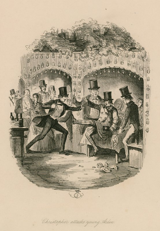 Christopher attackerar unga Aiden; Vauxhall Gardens, London av English School