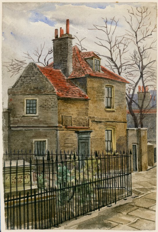 Church Cottage, Church Passage, St Marys Churchyard, Islington (wc på papper) av English School