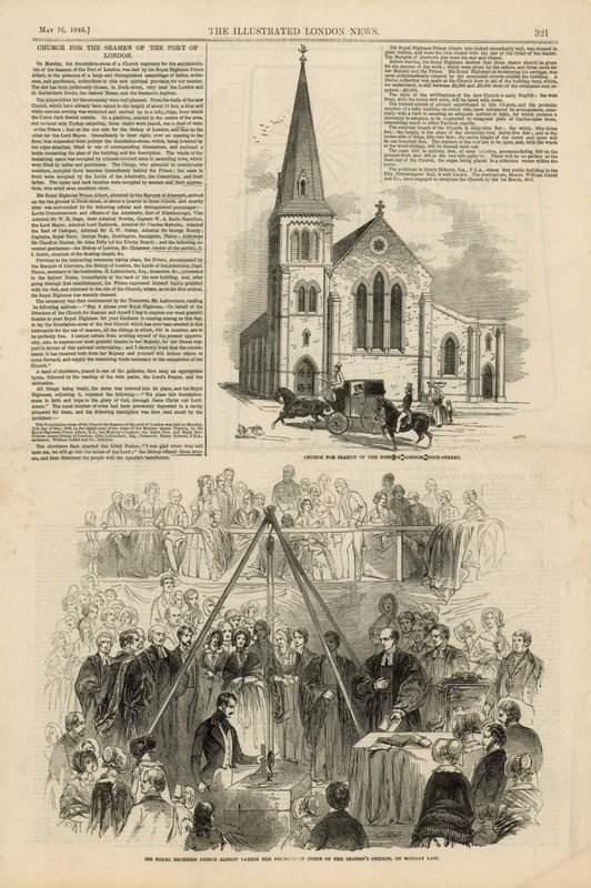 Kyrka för sjömännen i Londons hamn av English School