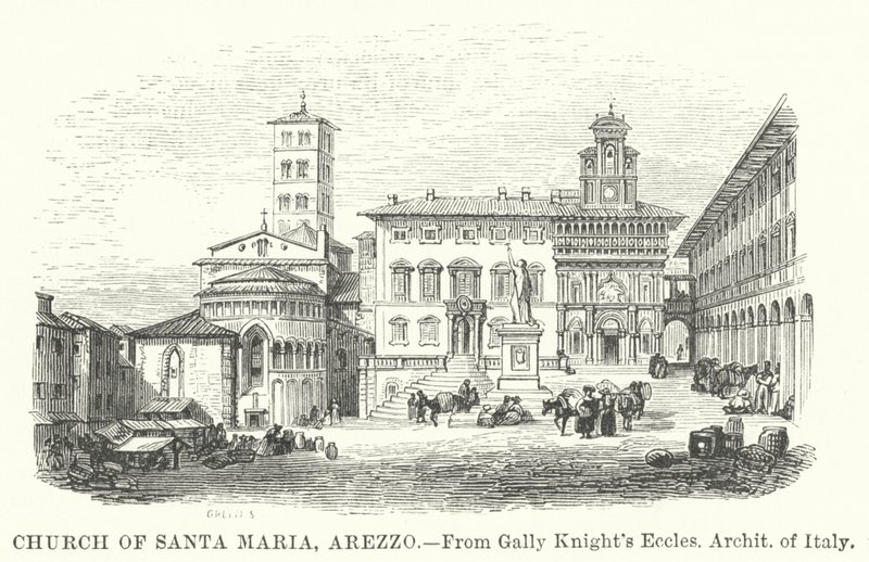 Kyrkan Santa Maria, Arezzo (gravyr) av English School