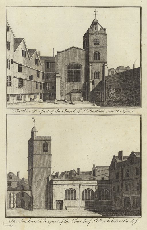Church of St Bartholomew the Great och Church of St Bartholomew the Less, London av English School
