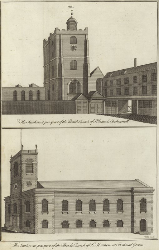 Church of St James, Clerkenwell och Church of St Matthew, Bethnal Green av English School
