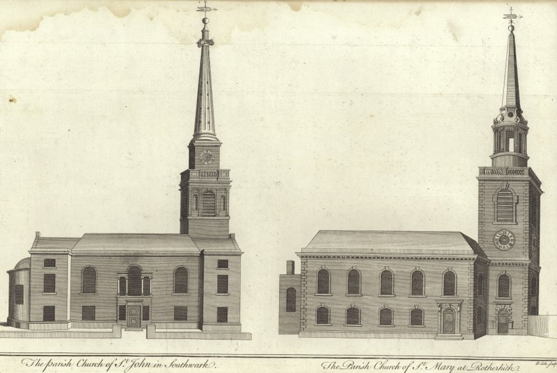Church of St John, Southwark och Church of St Mary, Rotherhithe av English School