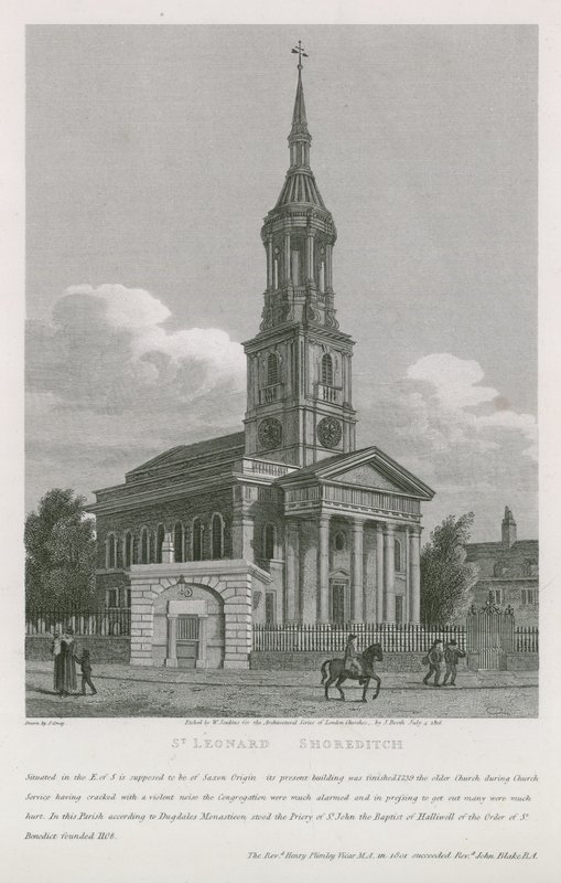 Kyrkan St Leonard, Shoreditch av English School