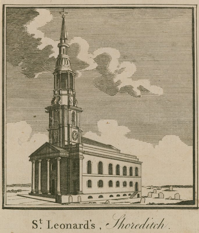 Kyrkan St Leonard, Shoreditch av English School