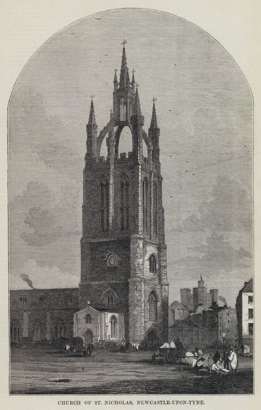 Church of St Nicholas, Newcastle-upon-Tyne (gravyr) av English School
