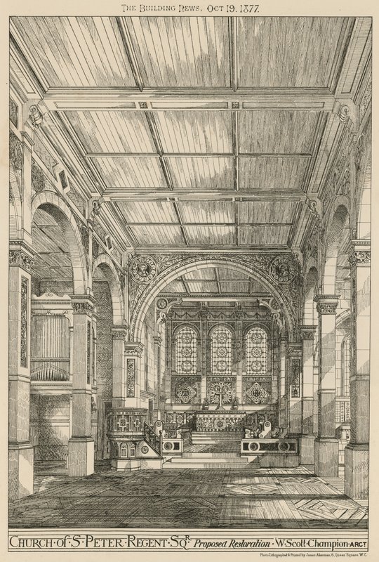Church of St Peter, Regent Square, London, föreslagen restaurering av English School