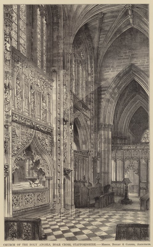 Church of the Holy Angels, Hoar Cross, Staffordshire (gravyr) av English School