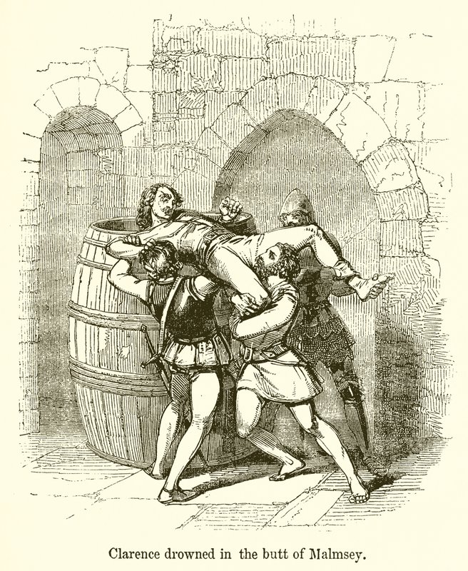 Clarence drunknade i Butt of Malmsey av English School