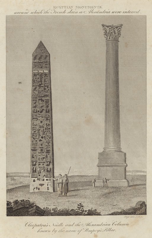 Cleopatras Needle och Alexandrian Column känd under namnet Pompeys Pillar av English School