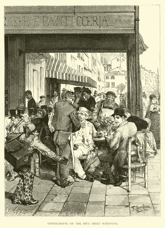 Kafé på Riva Degli Schiavoni av English School